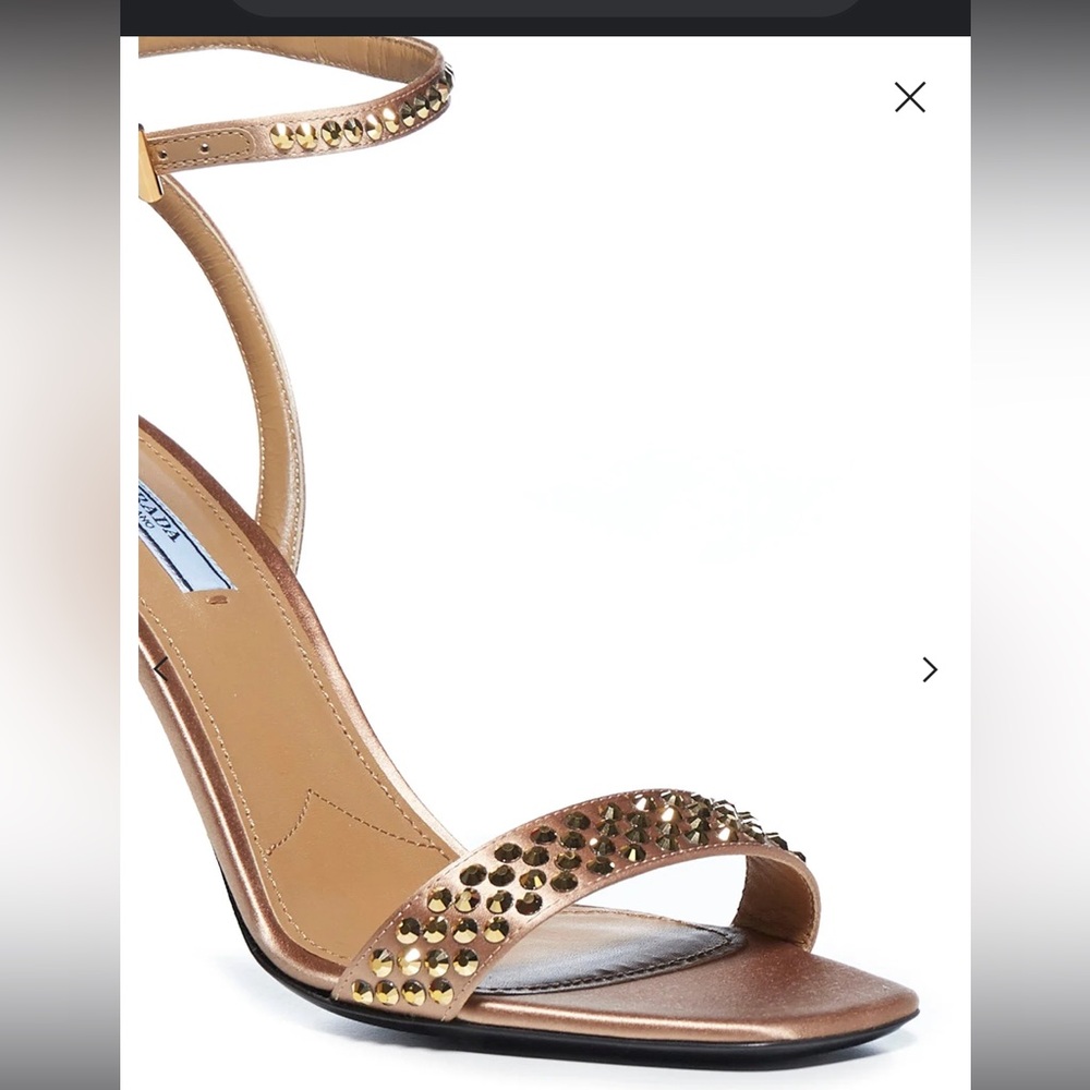 Prada Embellished Halo Strap Sandal (Women) 8US / 38EU,
